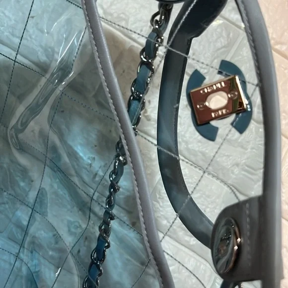 💎✨ GORGEOUS ✨💎 RUNWAY CHANEL CLEAR TOTE COCO SPLASH - Picture 14 of 14